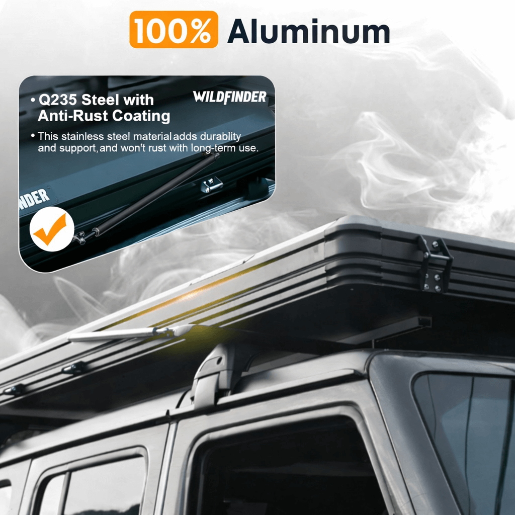 WildFinder Rooftop Tent - Hard Shell Structural Design