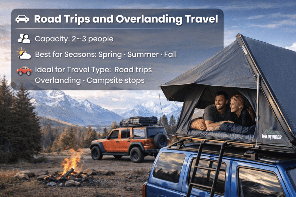 WildFinder Rooftop Tent - Road Trips and Overlanding Travel