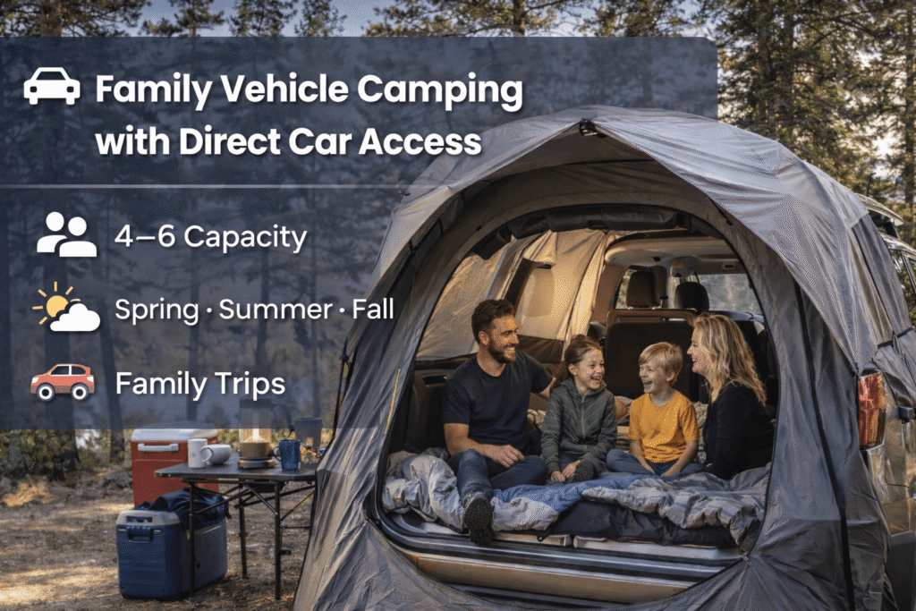 WildFinder SUV Tent - Family Vehicle Camping with Direct Car Access