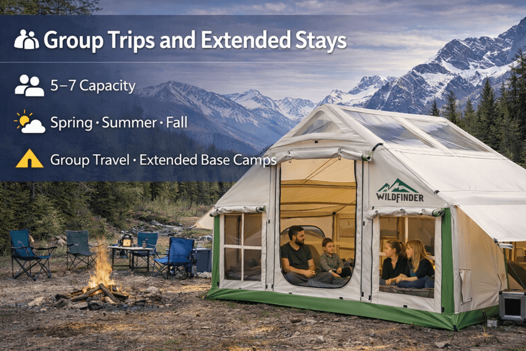 WildFinder Inflatable Tent - Group Trips and Extended Stays
