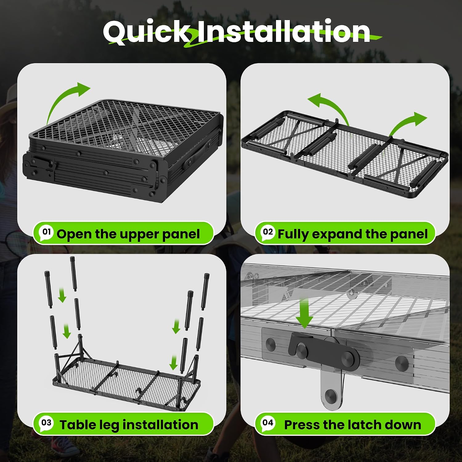 WildFinder 3x1.3 FT table quick four-step installation