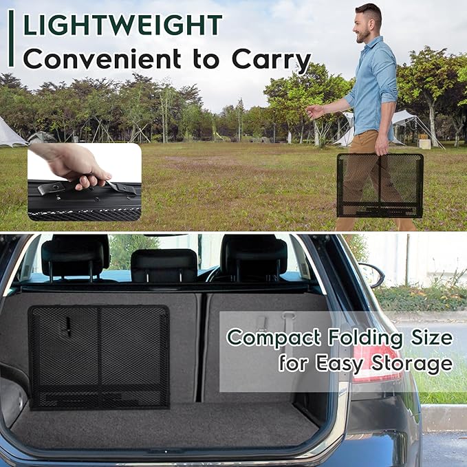 WildFinder 3 FT folding table lightweight and compact, loaded into a car