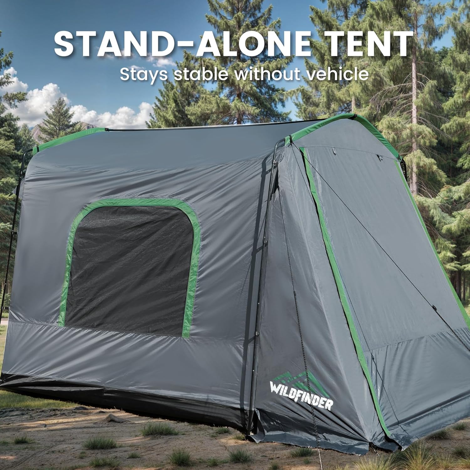 WildFinder SUV tent used as a stand-alone tent without a vehicle