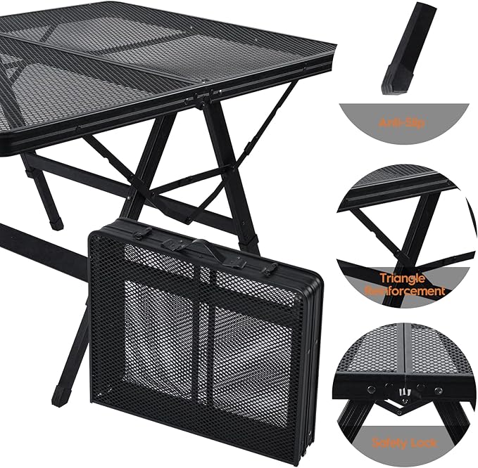 WildFinder 3 FT folding table folded flat with triangle reinforcement